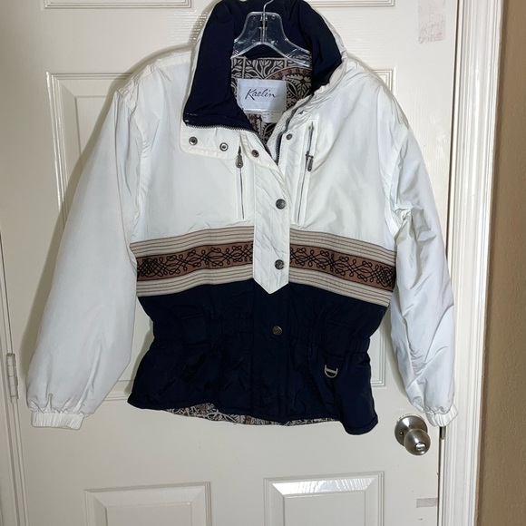 Vintage Kaelin Jacket 10 Womens Aztec Arctic Southwest Y2K 80s Ski Snow Coat - Picture 10 of 11